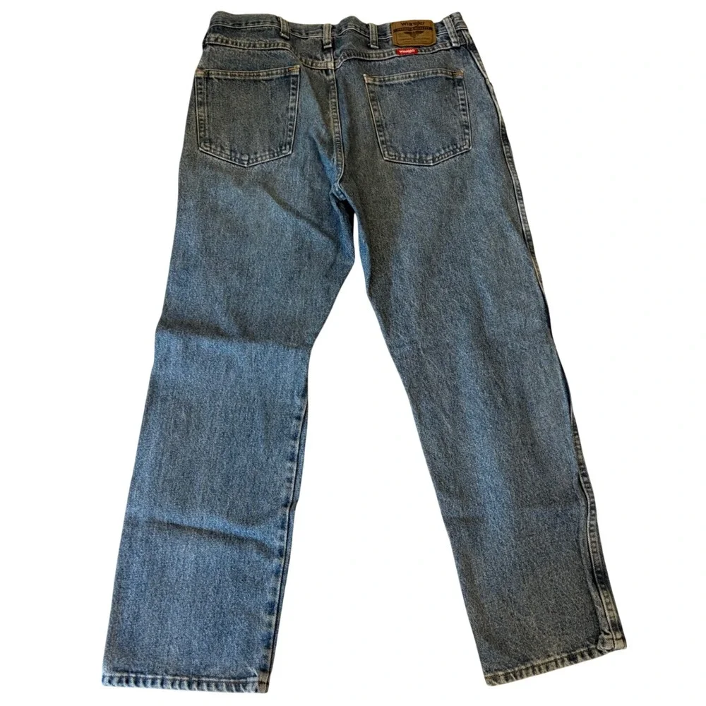 Wrangler Regular Fit Jeans Men's 36x30 Blue Straight Leg Denim 100% Cotto